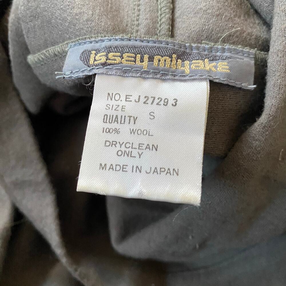🌿ISSEY MIYAKE Vintage Womens 100% Wool Long Sleeve GreenTurtle Neck Dress S - Picture 9 of 13